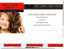 Tablet Screenshot of cuttingcrewhair.com